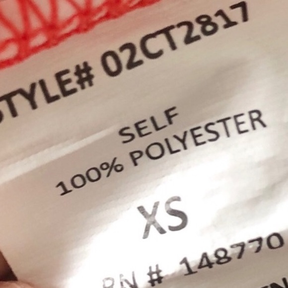 Sienna Sky Ruffle Red/White Sude tie Blouse sizeXS - Picture 8 of 8